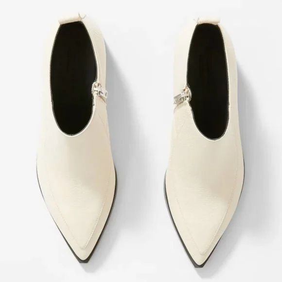 NEW Everlane Ankle Boot/ The Boss Bootie in Bone/ Italian Leather /Size 7.5 - Picture 5 of 10